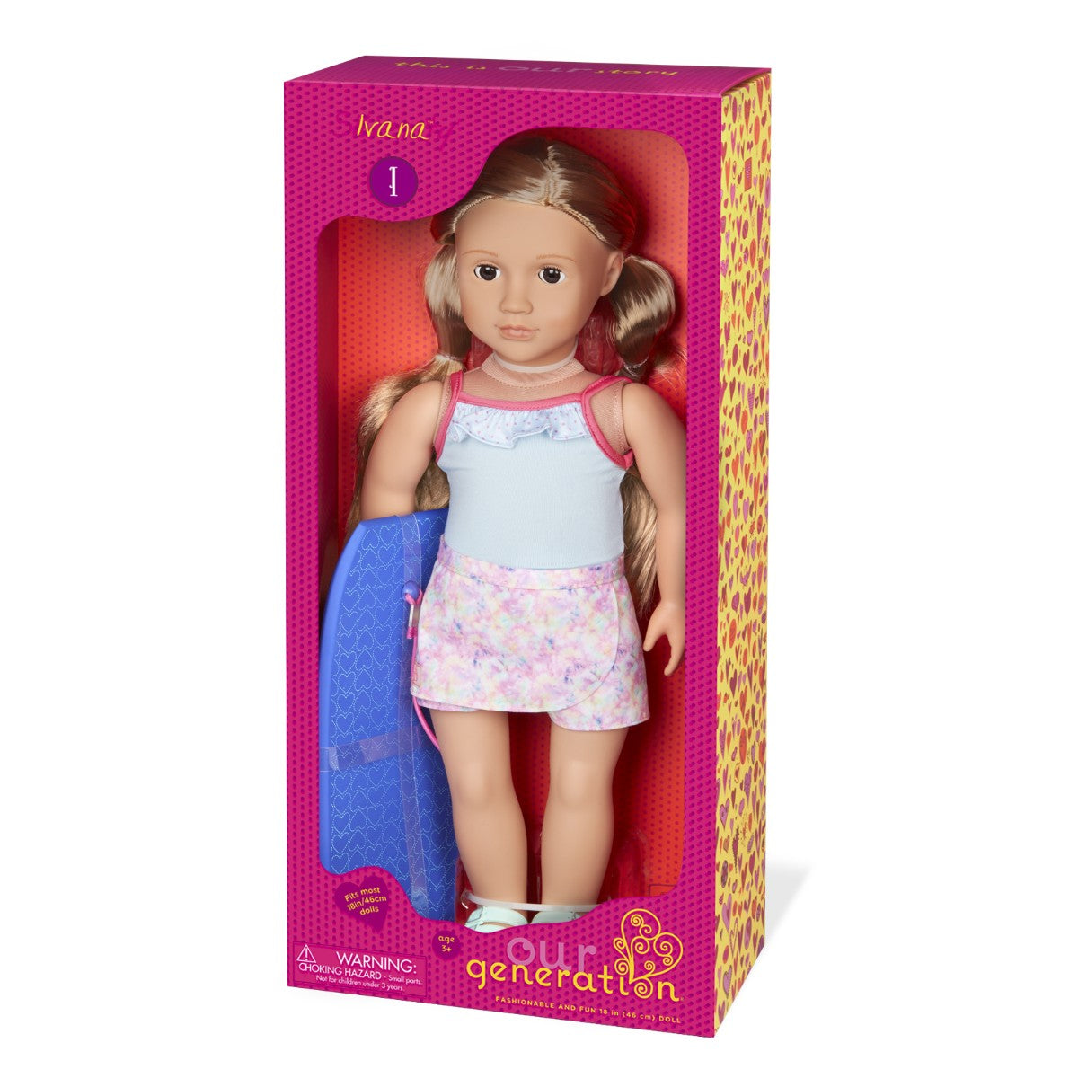 Our Generation Doll Ivana with Surfboard - 46 cm