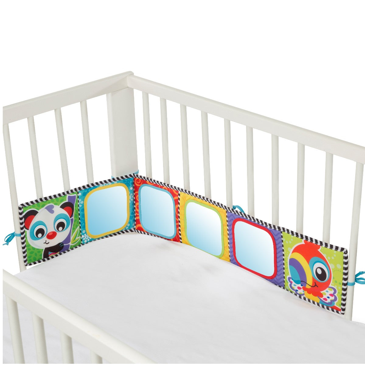 Playgro Activity Toy: Reversible Tummy Time Fabric Book with Mirror