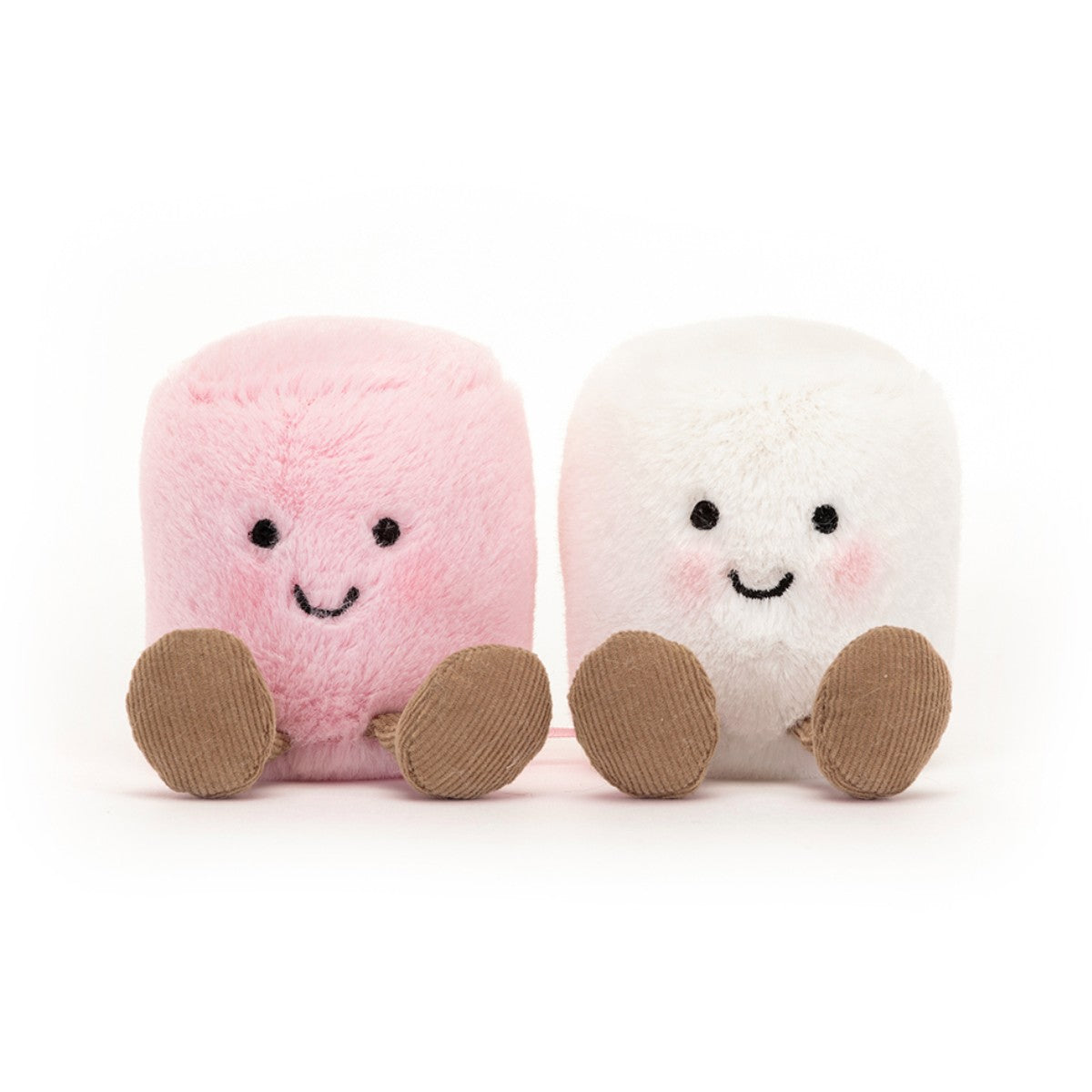 Jellycat Plush Toy, Amuseable Fun, Amuseable White and Pink Marshmallow - 15 cm