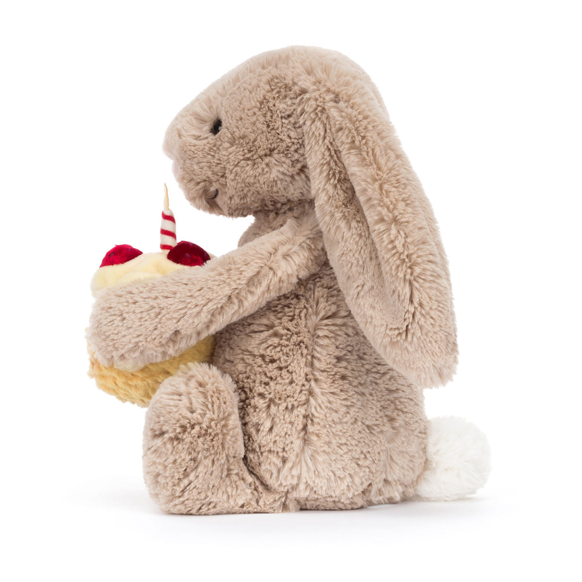 Jellycat Stuffed Animal, Bashful Birthday Bunny with Cake - 31 cm