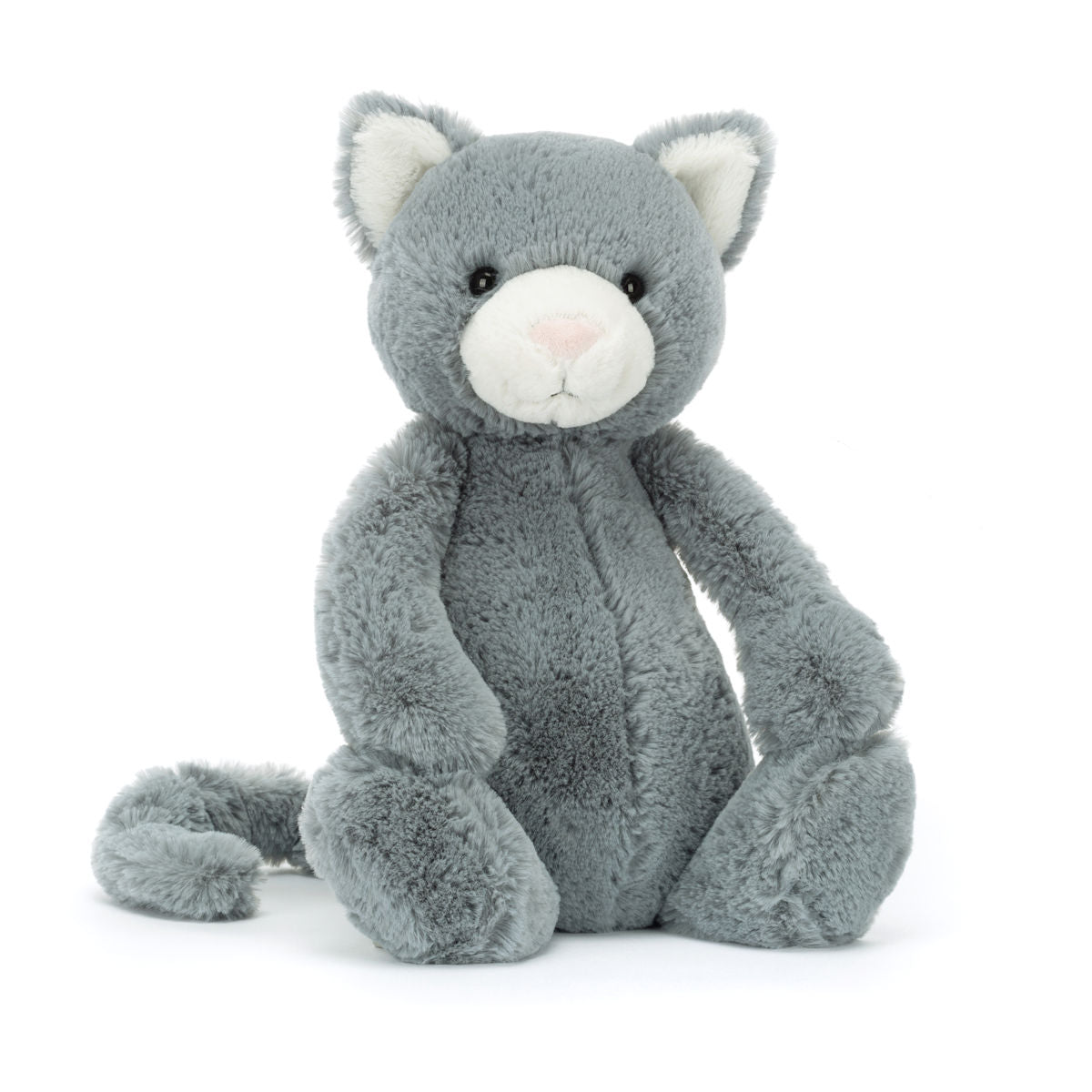 Jellycat Bashful killing, grå bamse i original størrelse, 31 cm