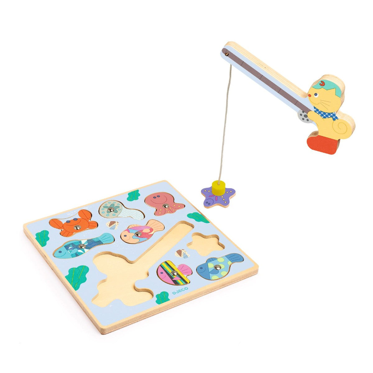 Djeco Fishing Game, Puzz & Fish - Fisher Cat