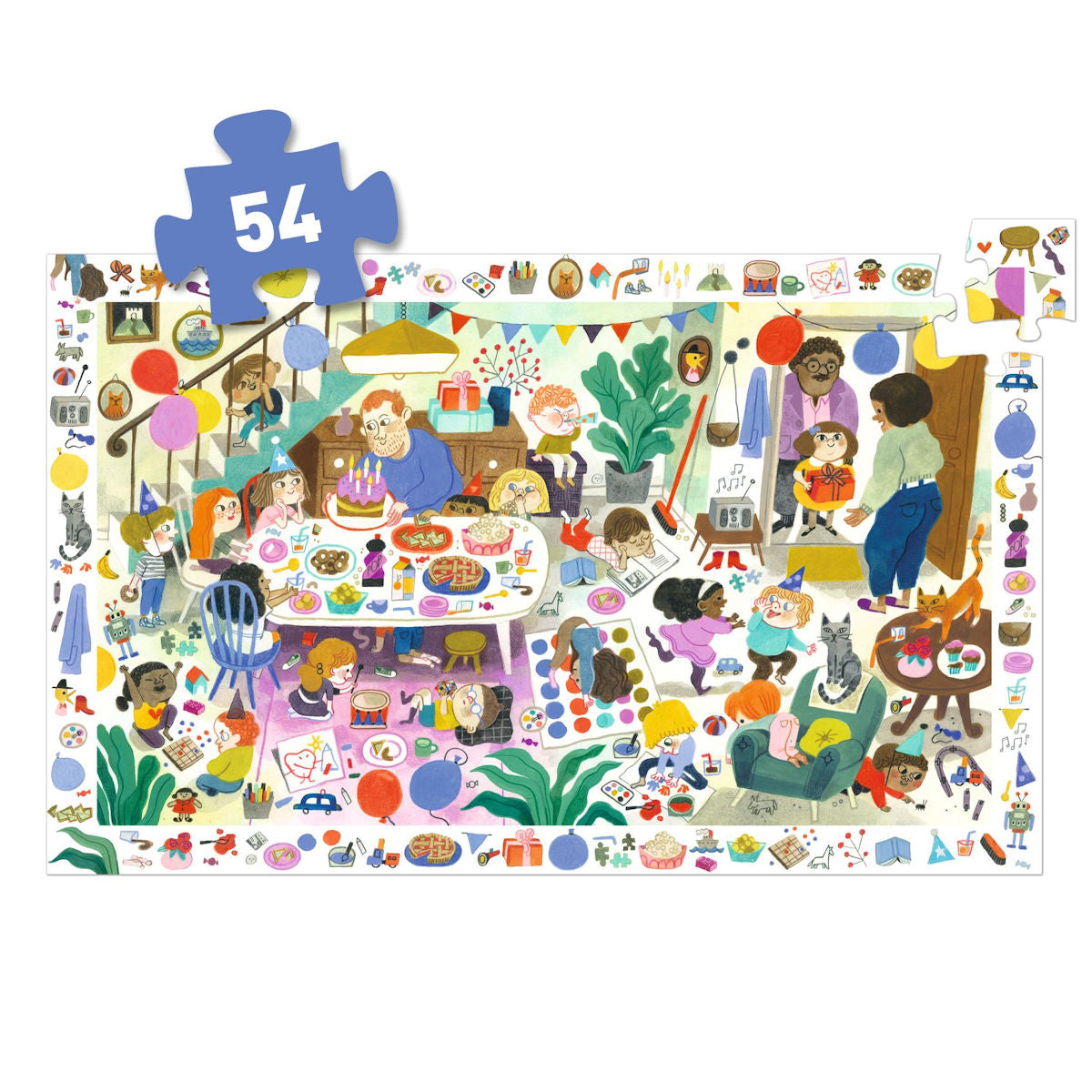 Djeco Observation Puzzle, Birthday - 54 Pieces