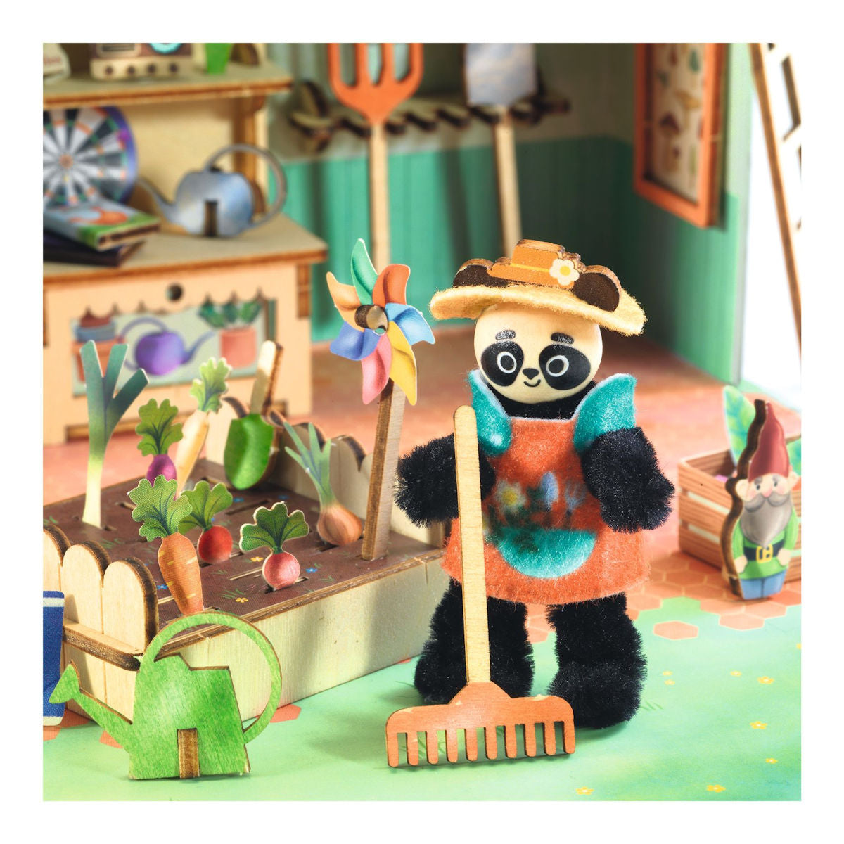 Djeco Mi House, DIY Miniature World in Suitcase - Olive