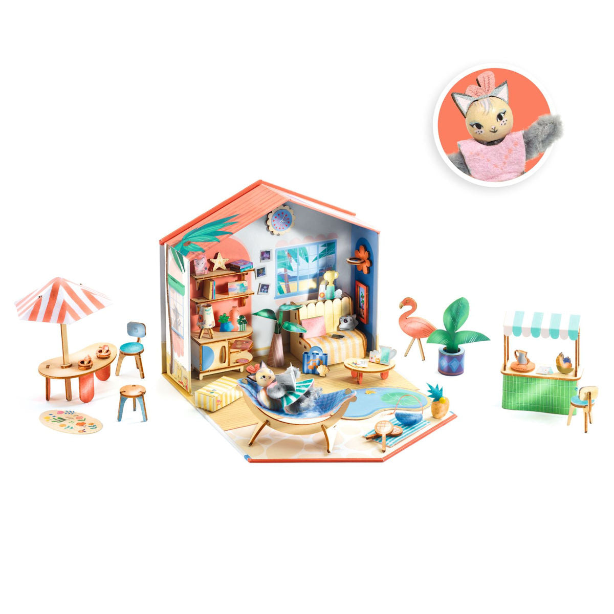 Djeco Mi House, DIY Miniature univers i kuffert - Mia