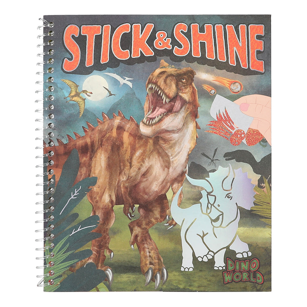 Dino World Coloring Book Stick & Shine