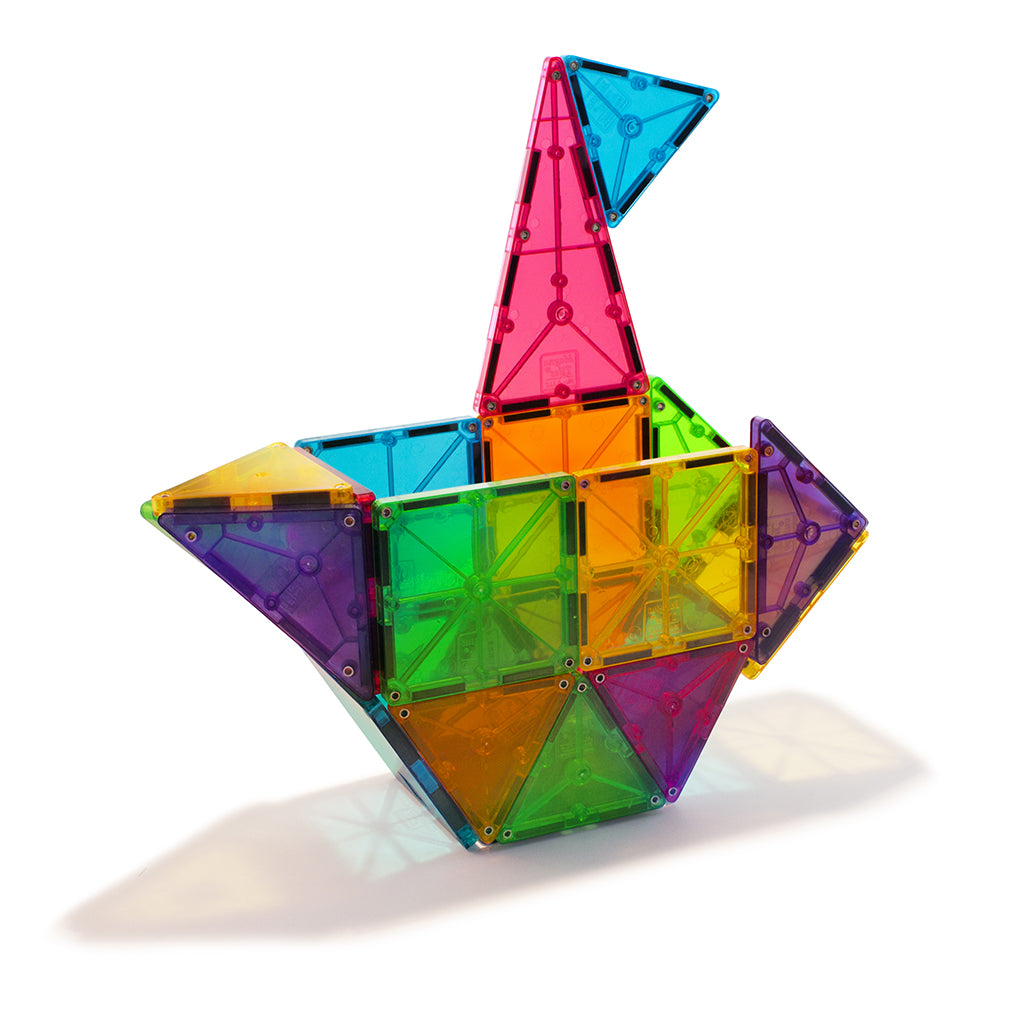 Magna-Tiles Clear Colours, Magnetisk byggesæt m. 32 dele