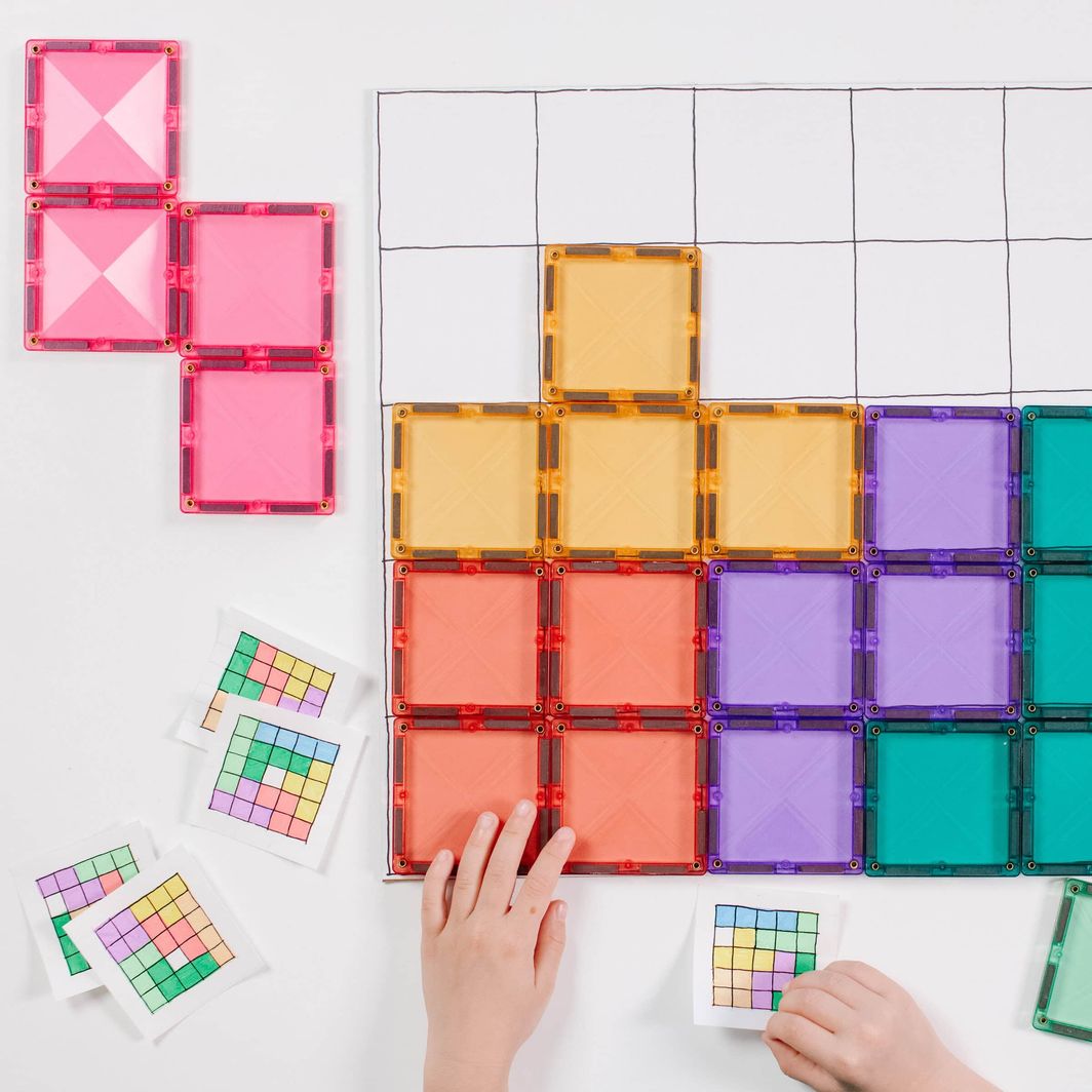 Connetix Square Pack, Magnetic Building Set with 40 Pieces - Pastel