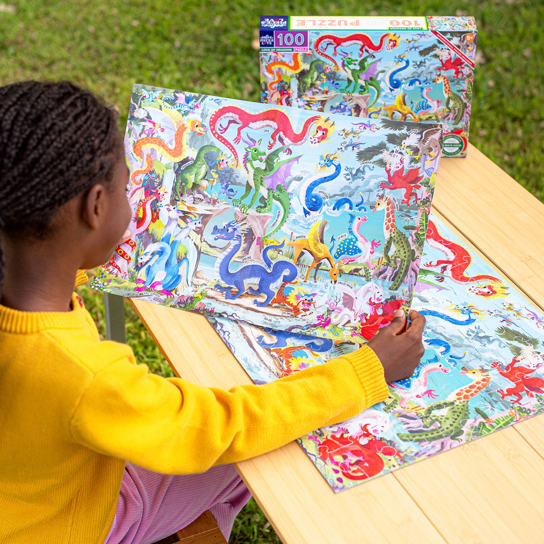 eeBoo Puzzle 100 Pieces, Dragon&