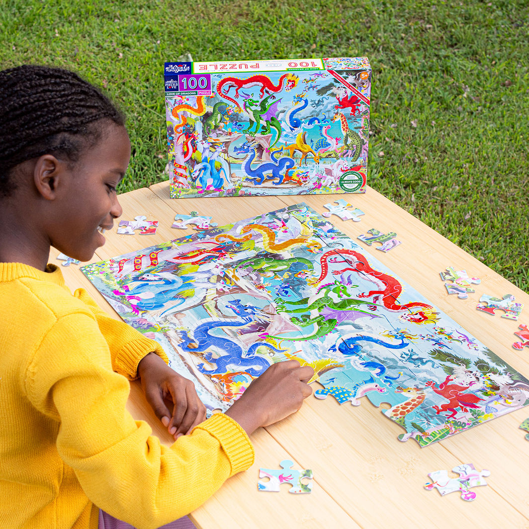 eeBoo Puzzle 100 Pieces, Dragon&
