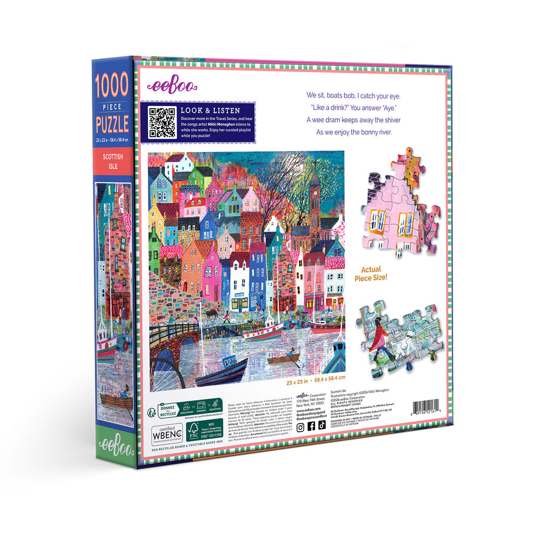 eeBoo Puzzle 1000 Pieces, Scottish Isle