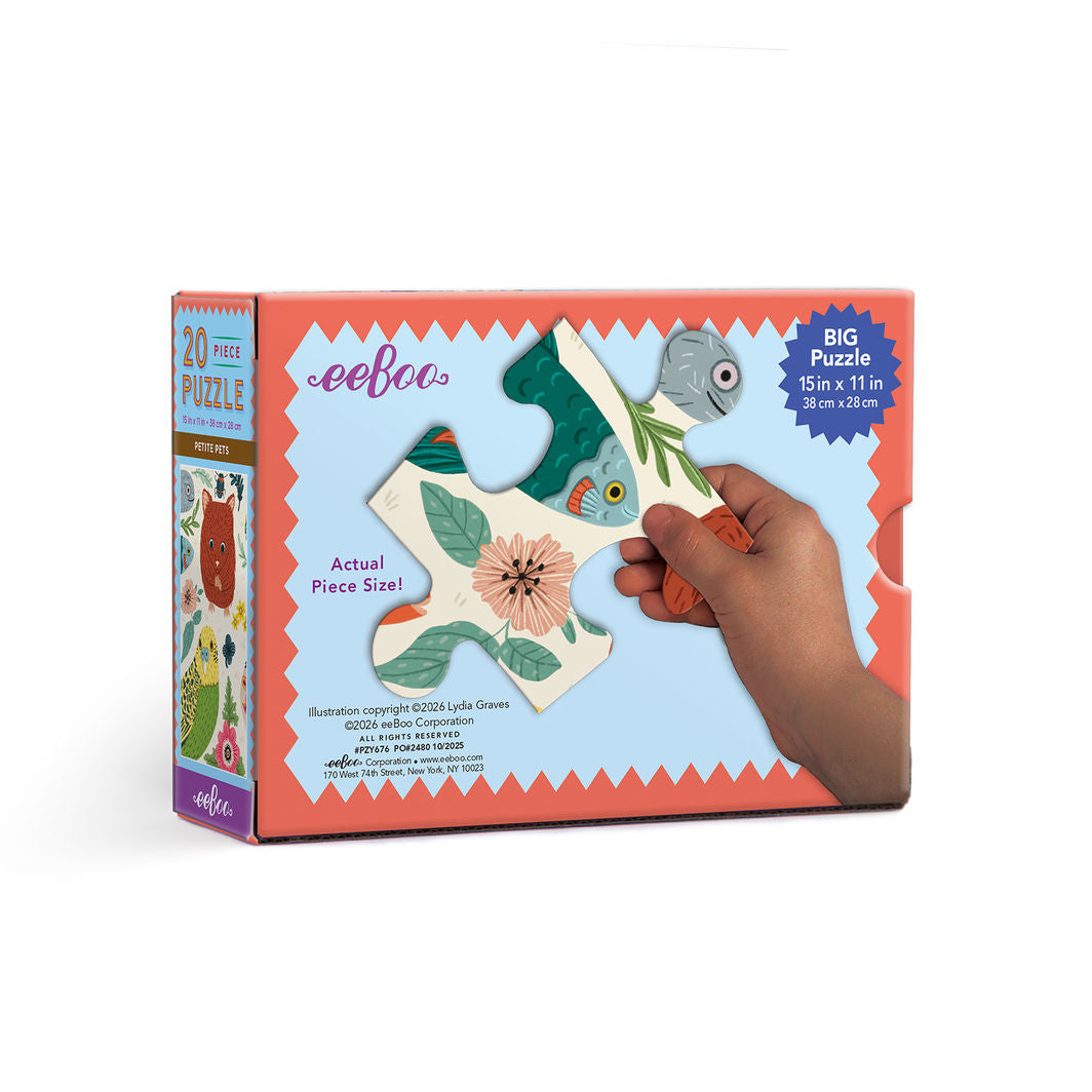 eeBoo Puzzle 20 pcs, Little Pets