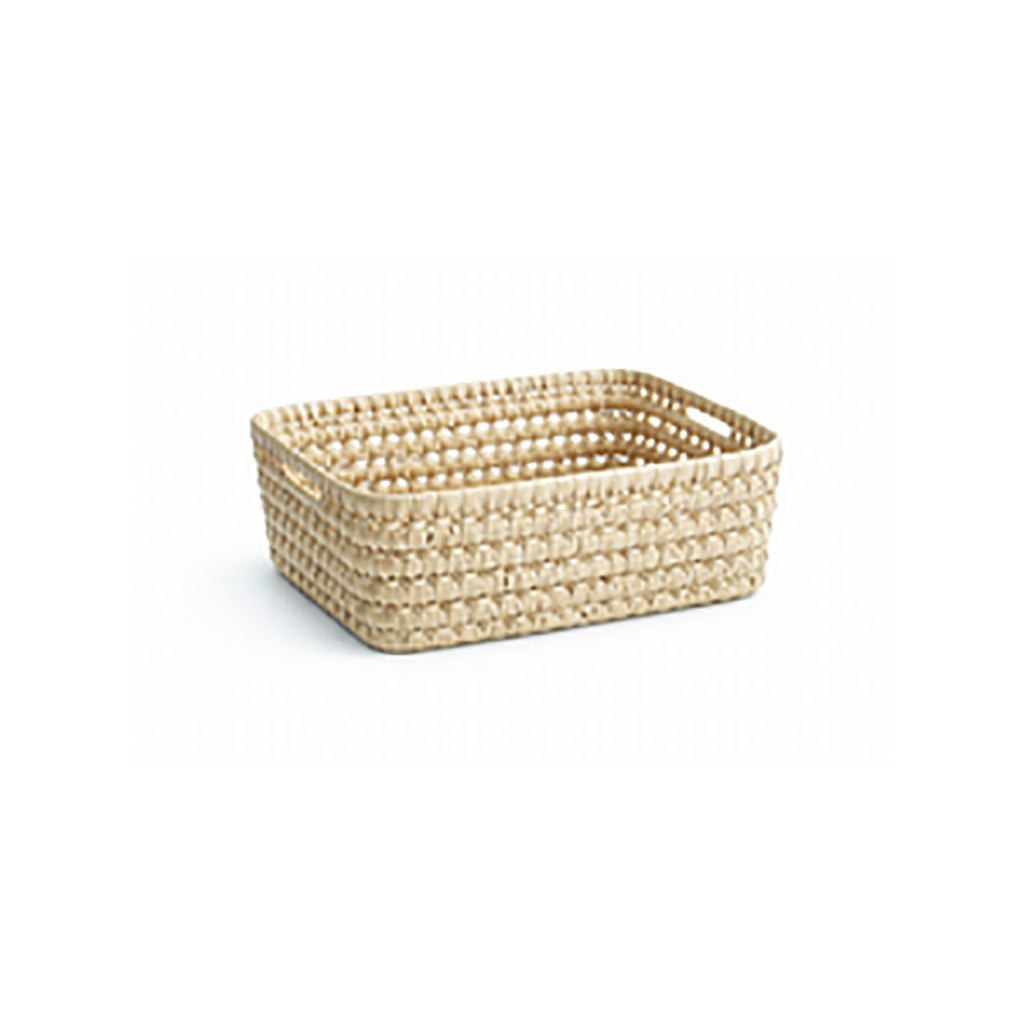Lubilu kurv af palmeblade, L34 - 34 x 25 x 12 cm