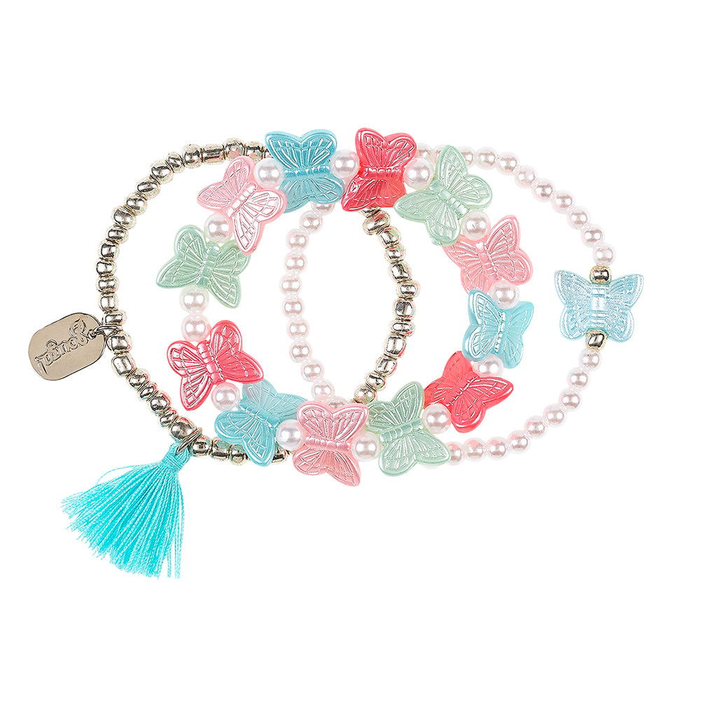 Souza armbånd Zara Butterfly med farverige sommerfugle og kvast
