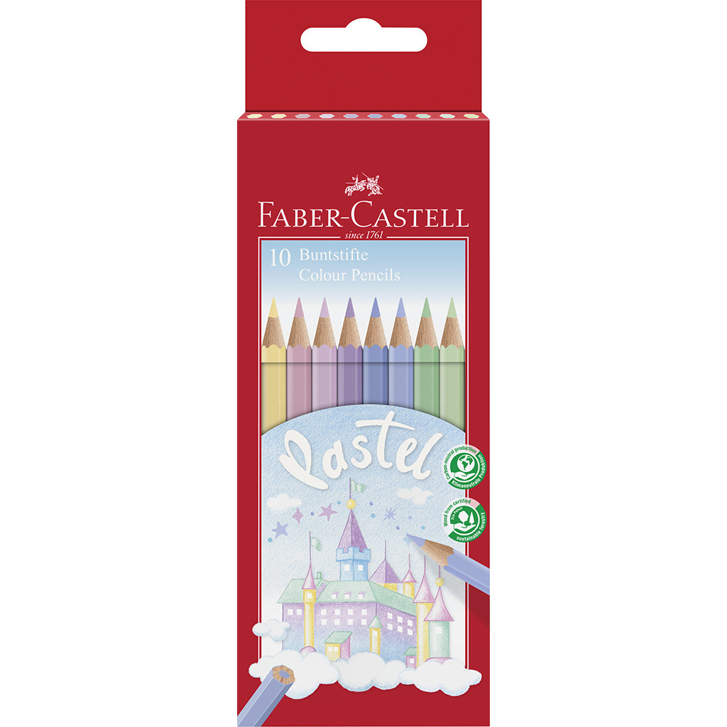 Faber-Castell, 10 stk farveblyanter - Pastel