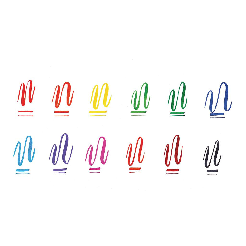 Ooly Duo Calligraphy, 12 Double-Ended Calligraphy Pens