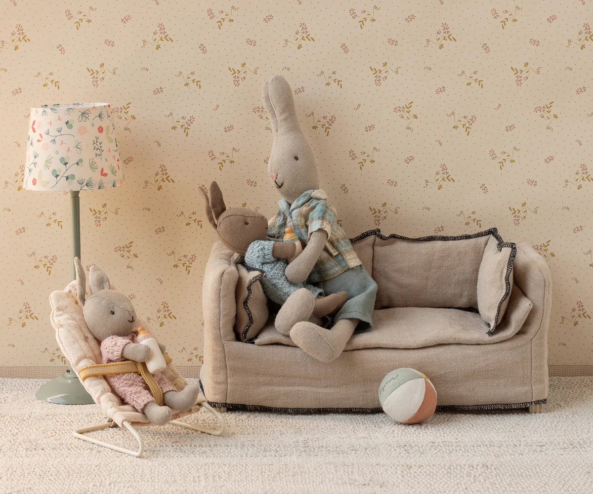 Maileg Bunny Set, Micro - Sand/Pink