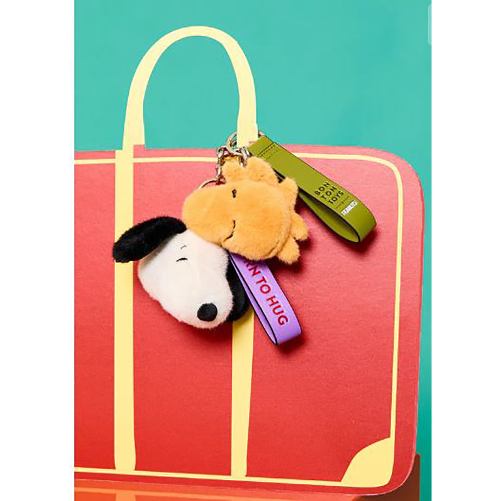 Snoopy nøglering, Fuzzy Cream - 8 cm