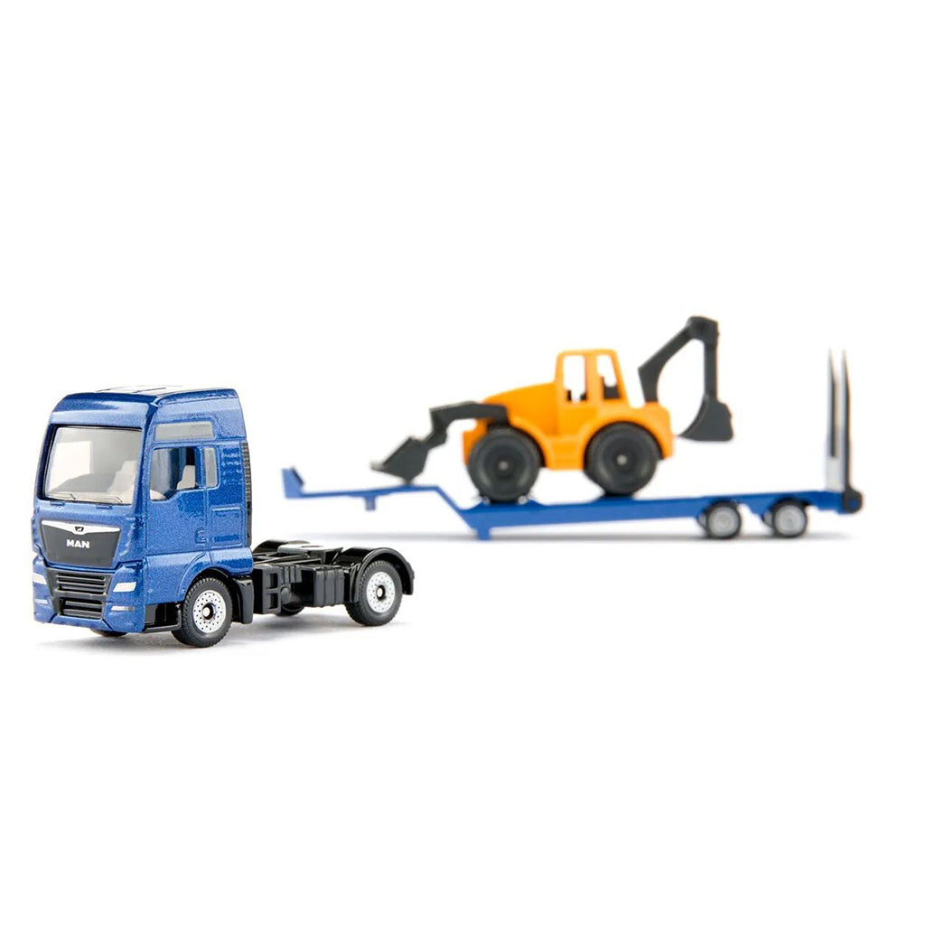 Siku MAN Low Loader with Backhoe Loader