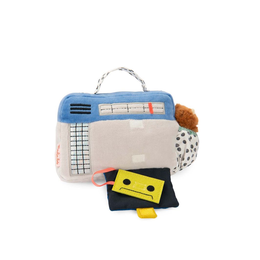 Moulin Roty Soft Toy with Wind-up Music, Radio 22 cm – Puce & Pilou