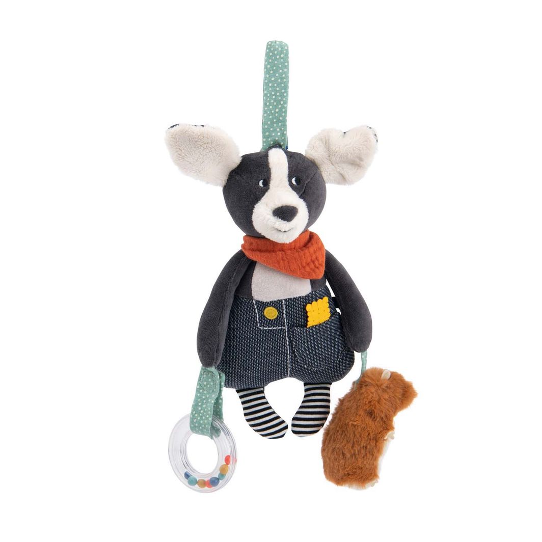 Moulin Roty Aktivitetstøjdyr med ophæng - Hunden Puce