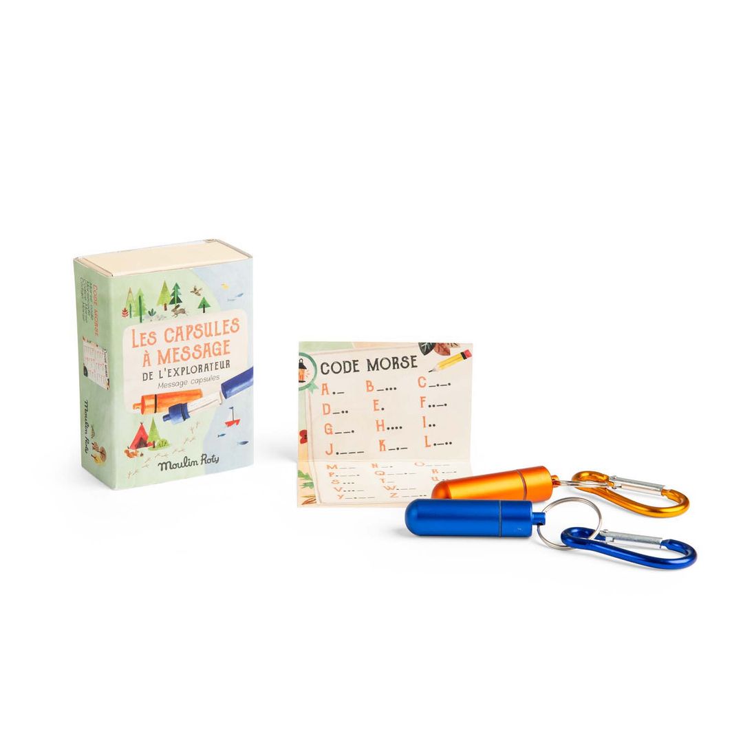 Moulin Roty, Keychain with Capsule for Secret Messages, Set of 2 - Le Jardin du Moulin