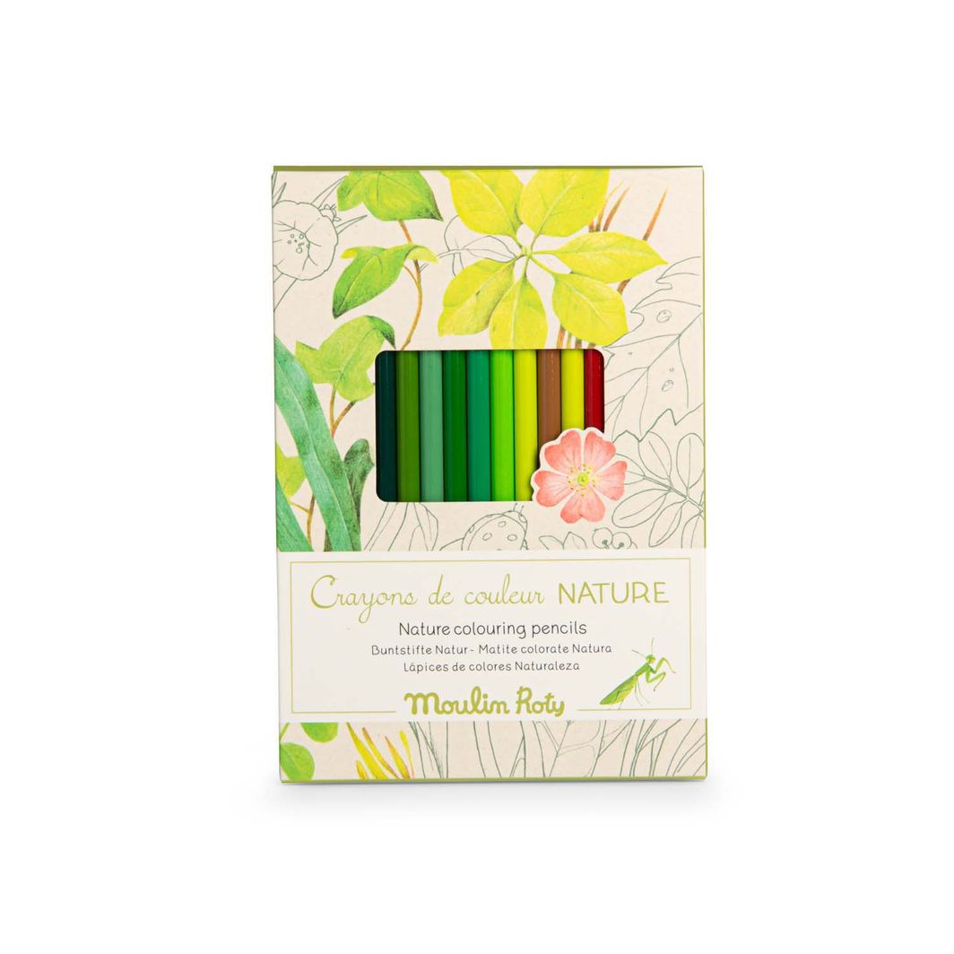 Moulin Roty Farveblyanter 12 stk, Natur - Le Jardin du Moulin