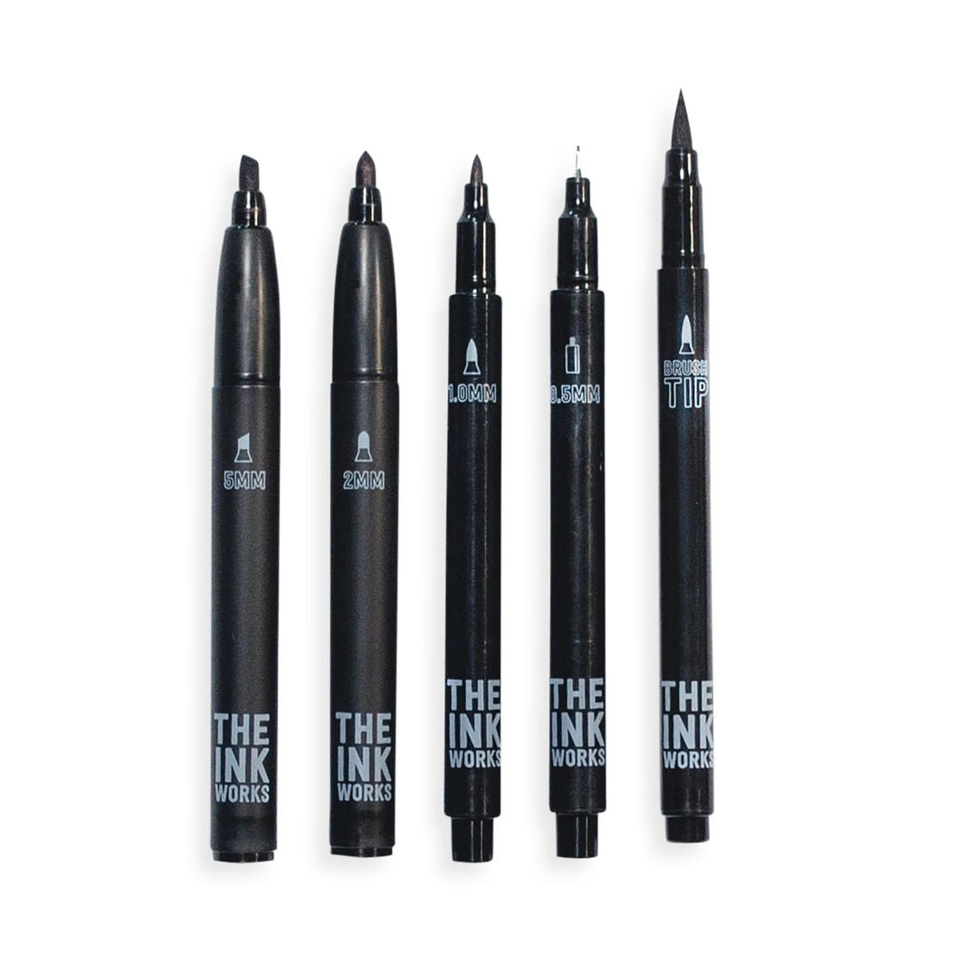 Ooly Sort pen 5 stk, The Ink Works