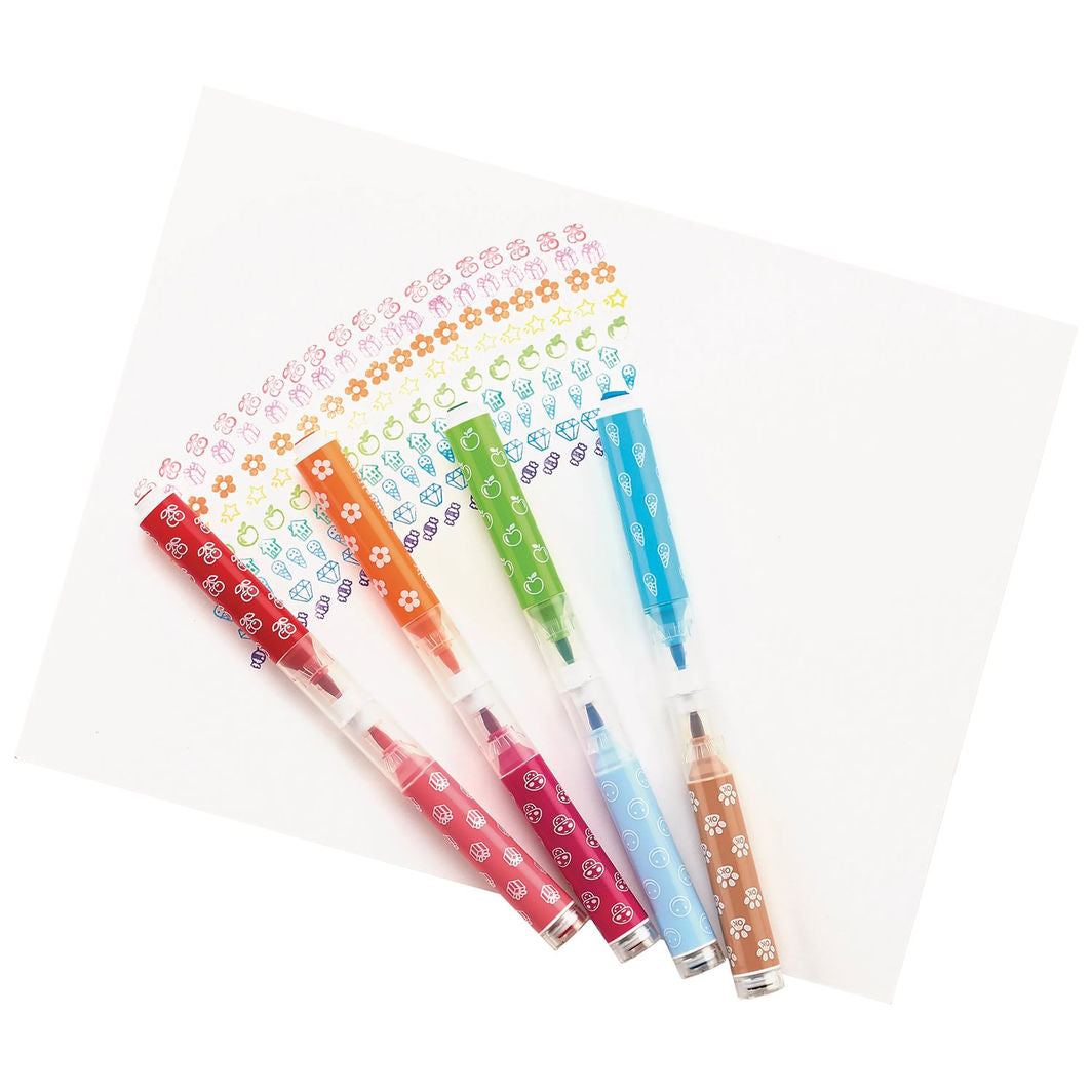 Ooly Penseltuscher med stempel 18 stk, Stampables