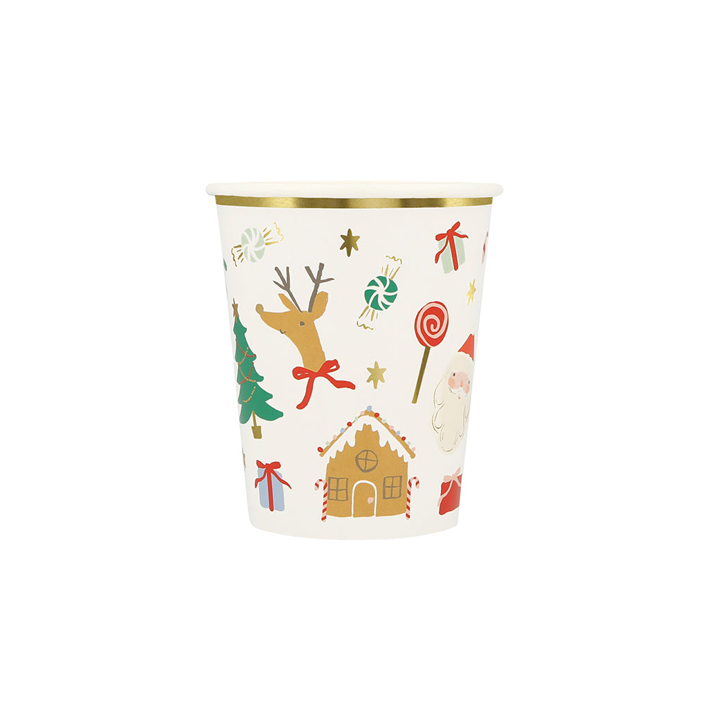 Meri Meri Paper Cups, Jolly Christmas - Set of 8