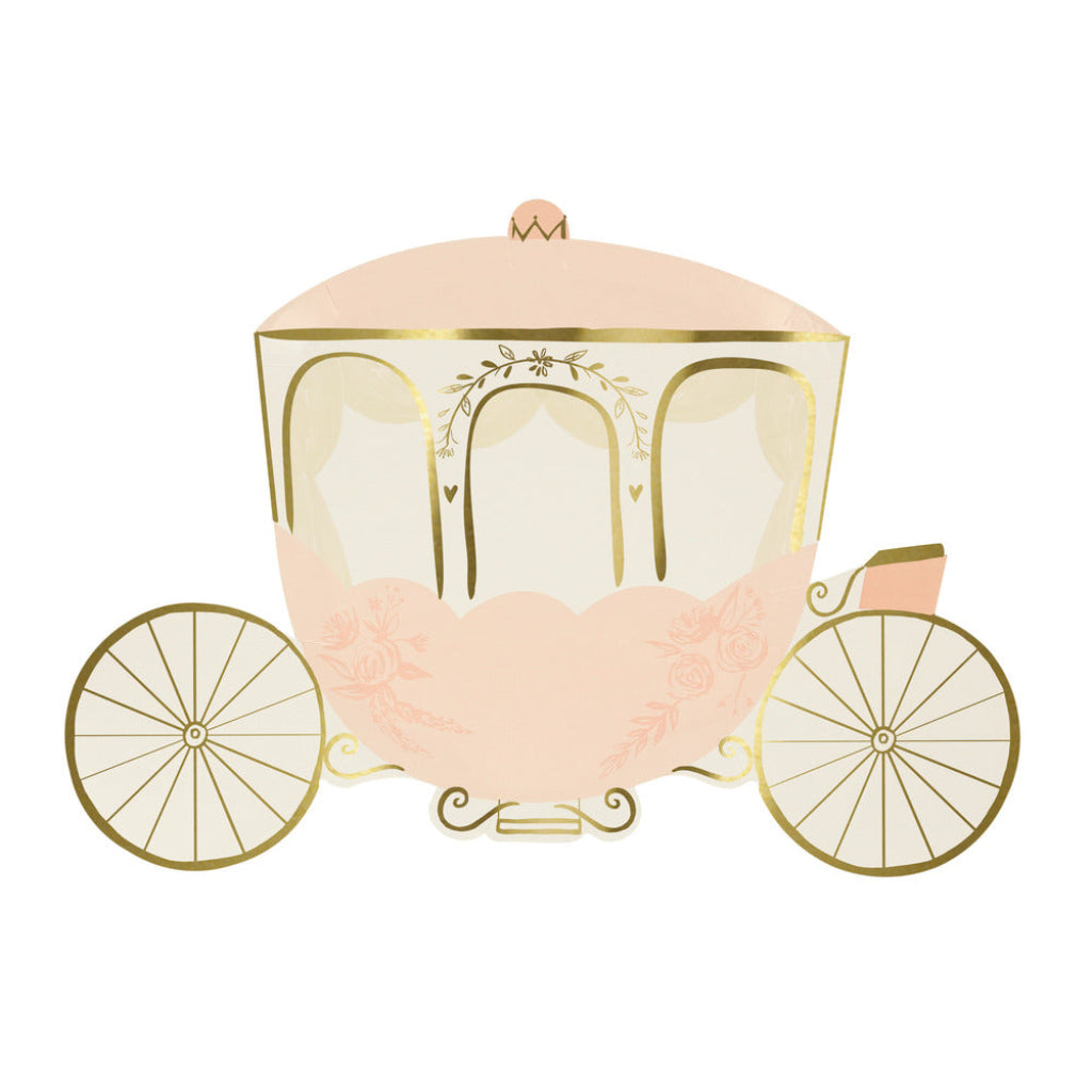 Meri Meri Paper Plates, Princess Carriage - Set of 8