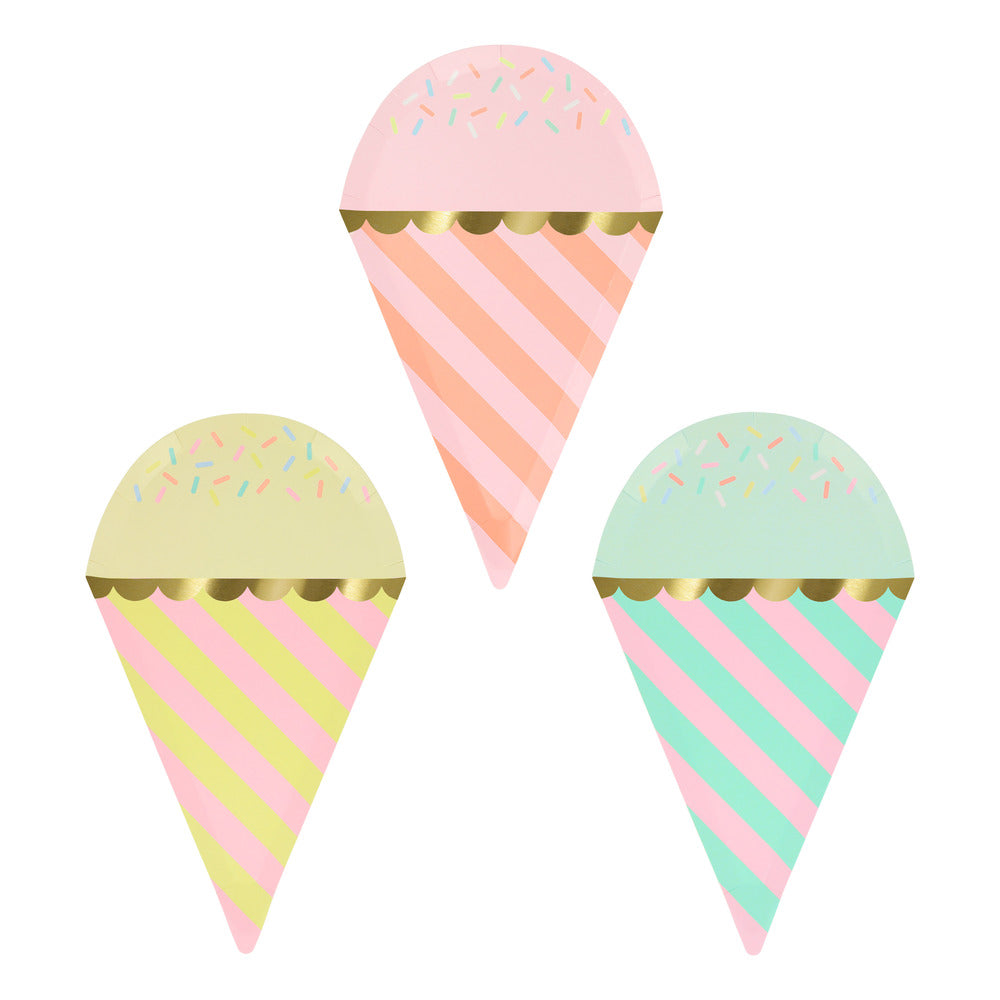 Meri Meri paptallerkener, Ice cream - 8 stk.