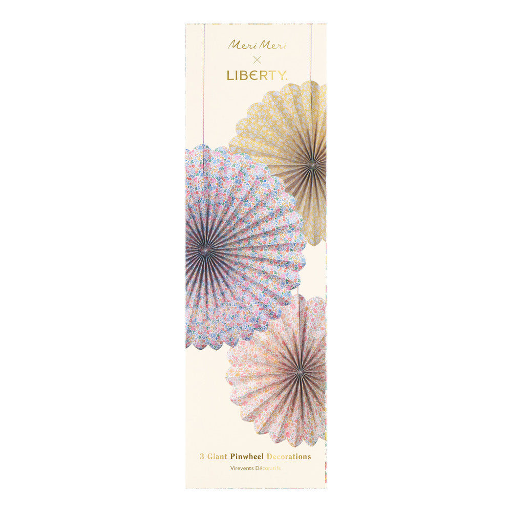 Meri Meri x Liberty Paper Fans, 3 pcs