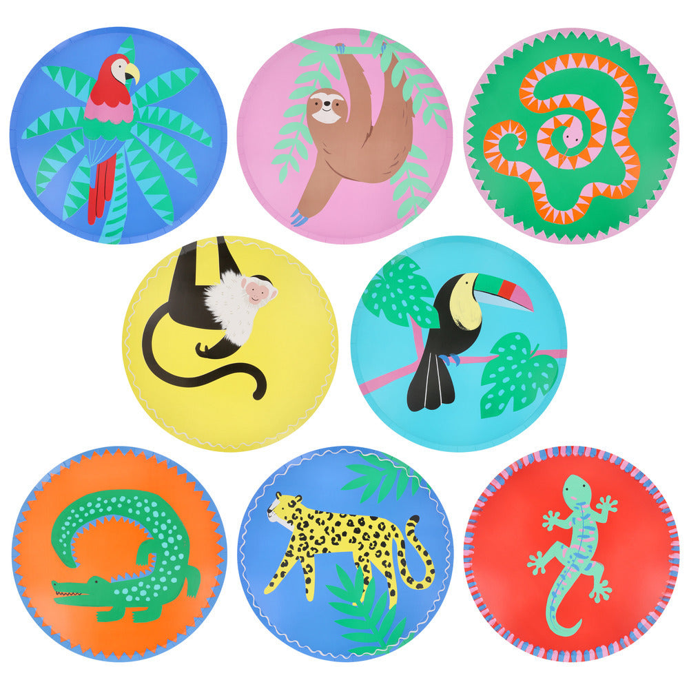 Meri Meri Paper Plates Jungle 8 pcs.