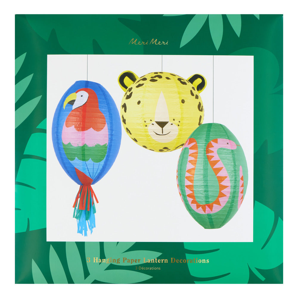 Meri Meri Lanterns, Jungle 3 pcs.