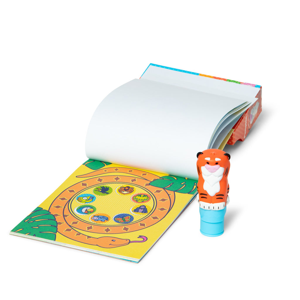Melissa & Doug Wow! Activity Pad, Stamp-Your-Own Stickers – Tiger