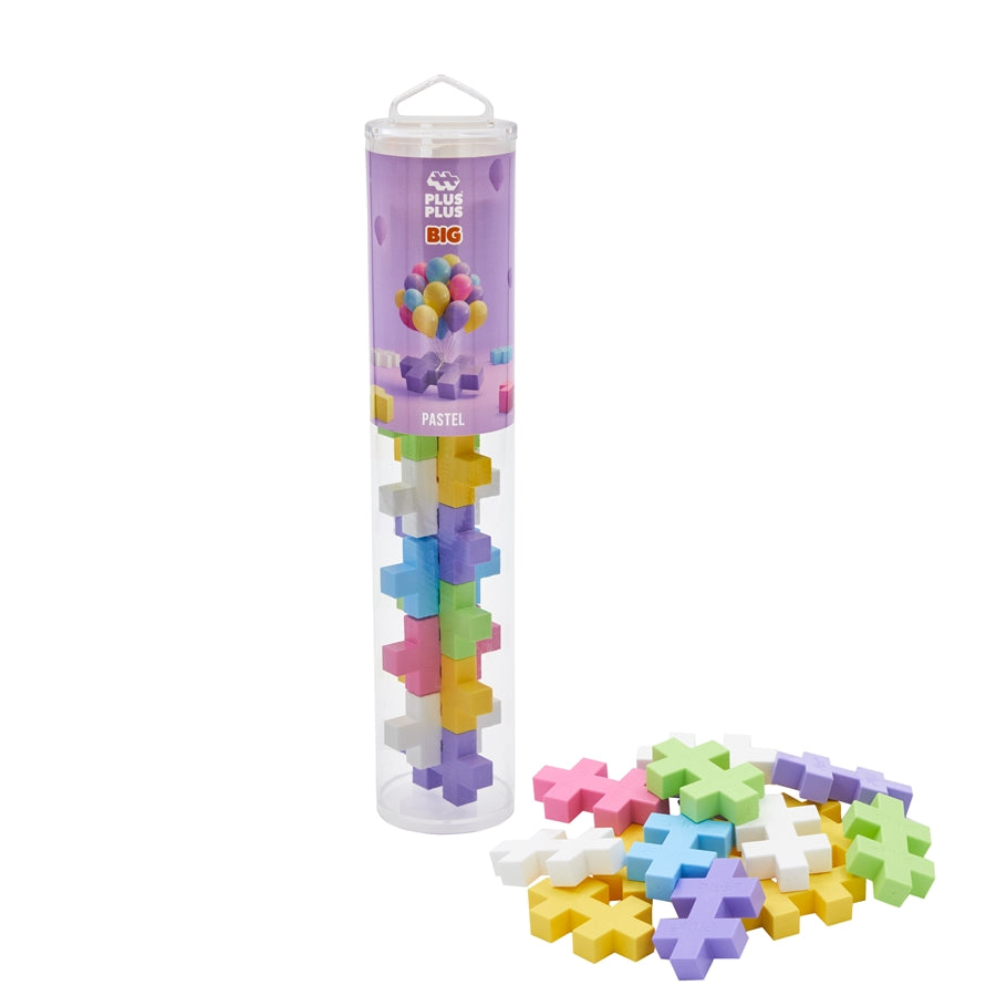 Plus-Plus Big Pastel, 15 Pieces in a Tube
