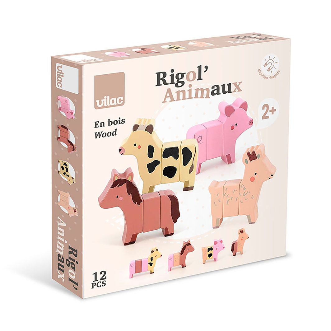 Vilac Magnetic Animals, 12 Pieces