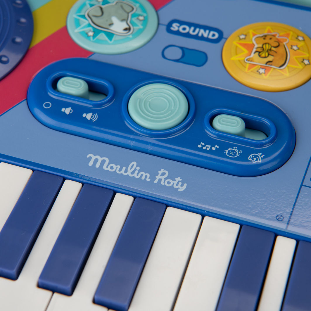 Moulin Roty Electric Keyboard - Puce & Pilou