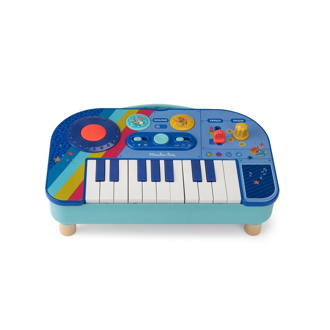 Moulin Roty Electric Keyboard - Puce & Pilou