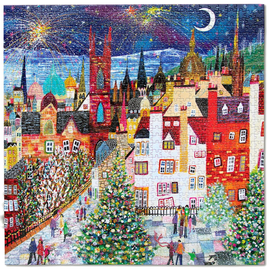 eeBoo 1000-Piece Puzzle, Christmas in Edinburgh