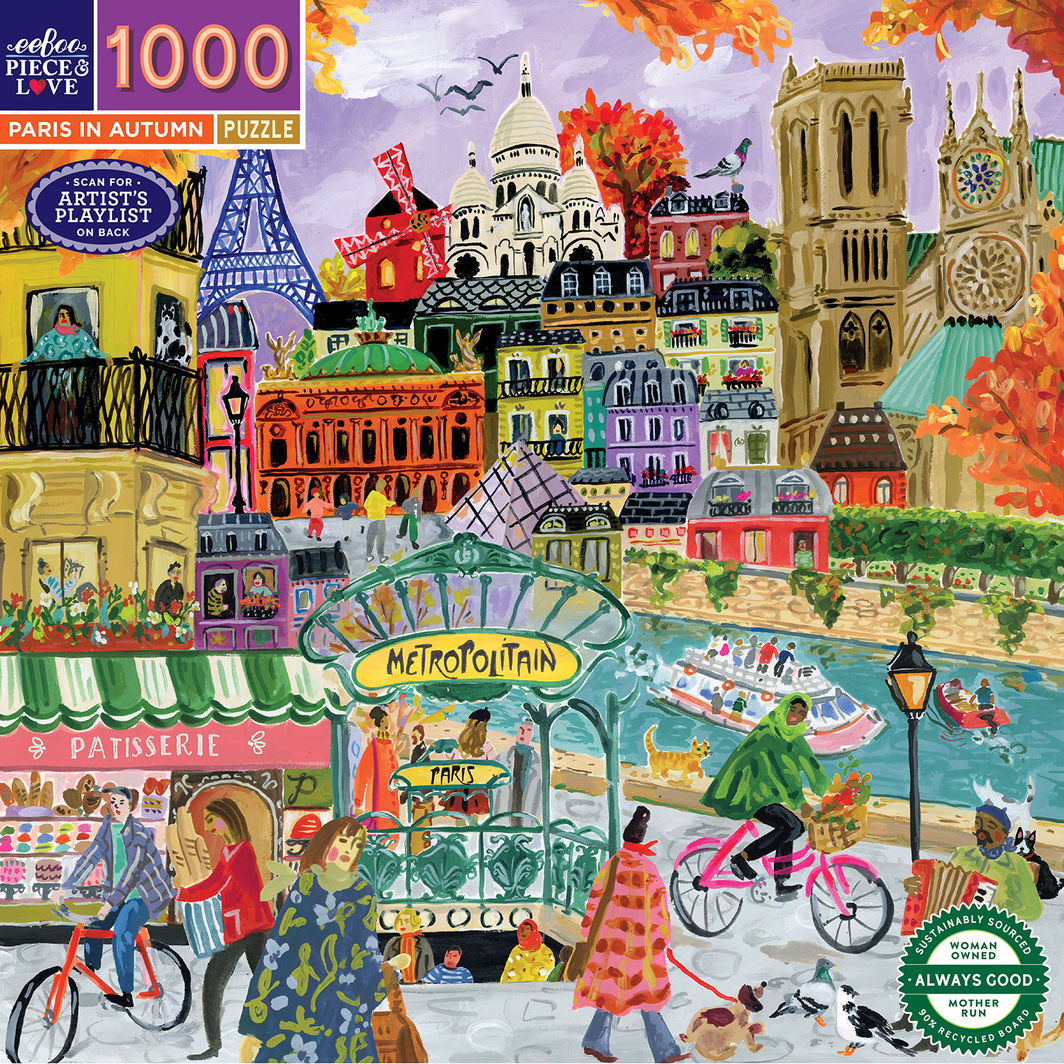 eeBoo 1000-Piece Puzzle, Paris in Autumn