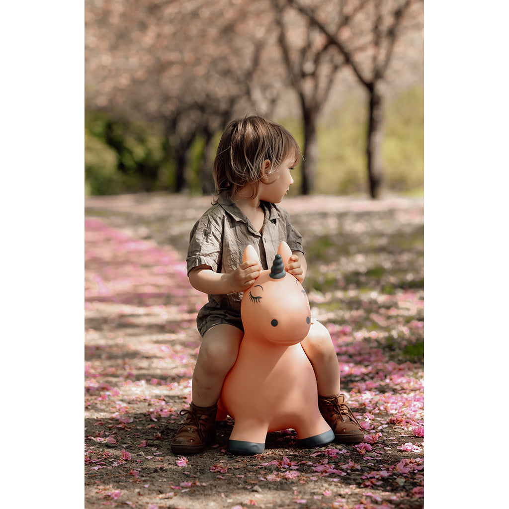 "Find That Hippo, Bouncing Animal, Unicorn Luna - Blush/Pink"
