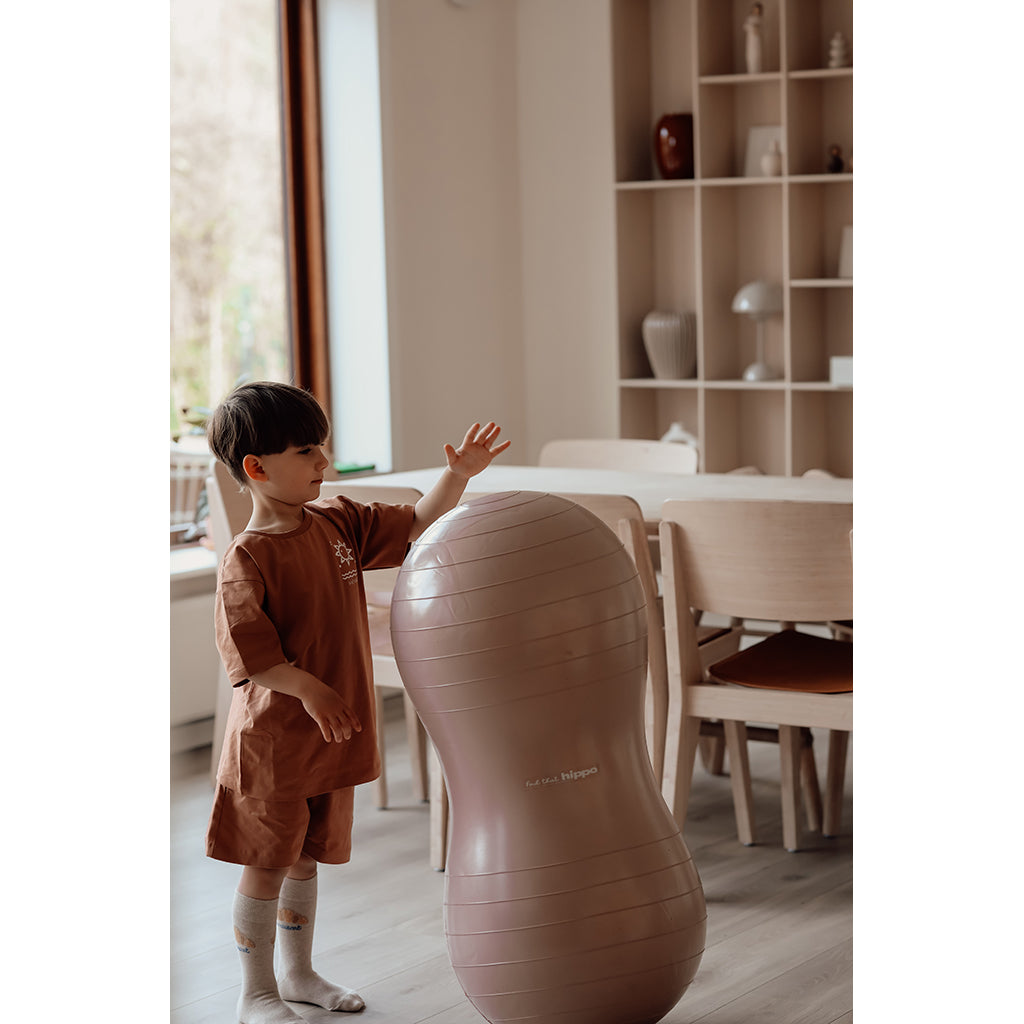 Discover the Hippo Peanut-Shaped Balance Ball in Morning Blue