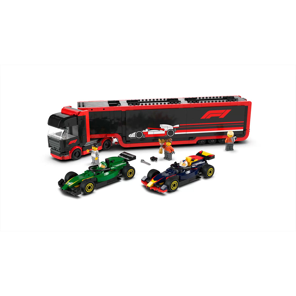 LEGO® City Project Alicia 2025, F1®-lastbil med RB20 og AMR24 F1®-biler
