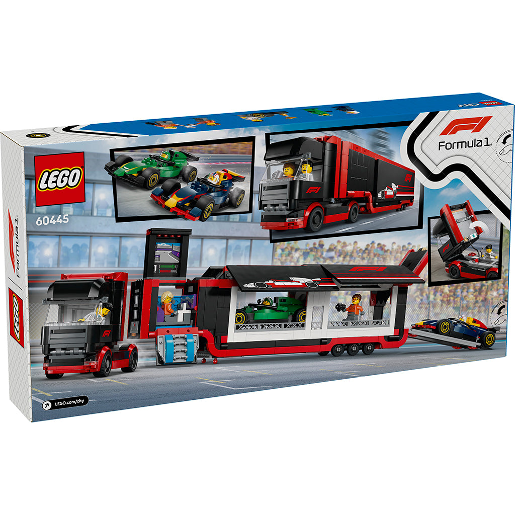 LEGO® City Project Alicia 2025, F1®-lastbil med RB20 og AMR24 F1®-biler