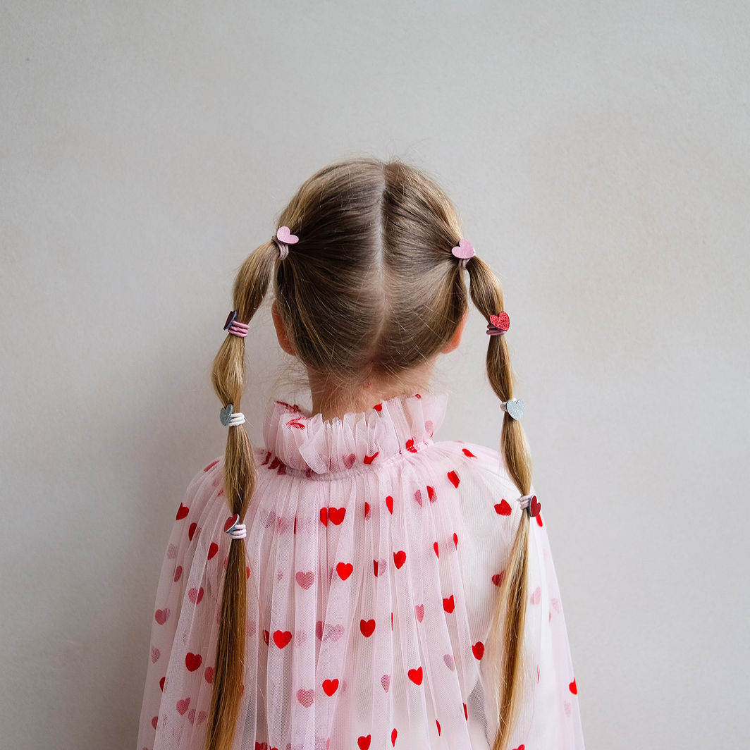 Mimi & Lula 8 Hair Elastics, Mini Heart Valentines
