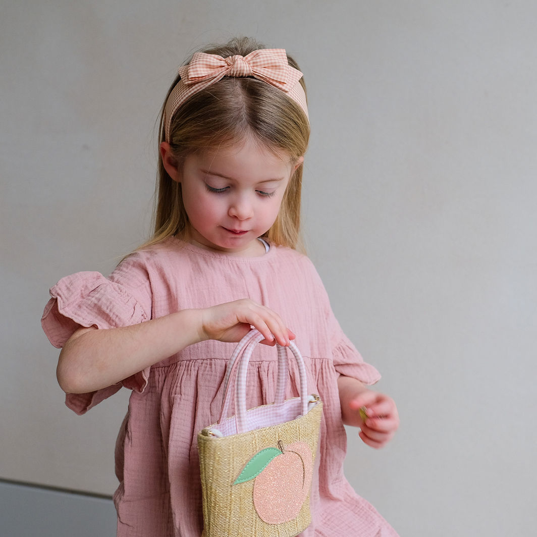Mimi & Lula Headband, Gingham Peaches and Cream