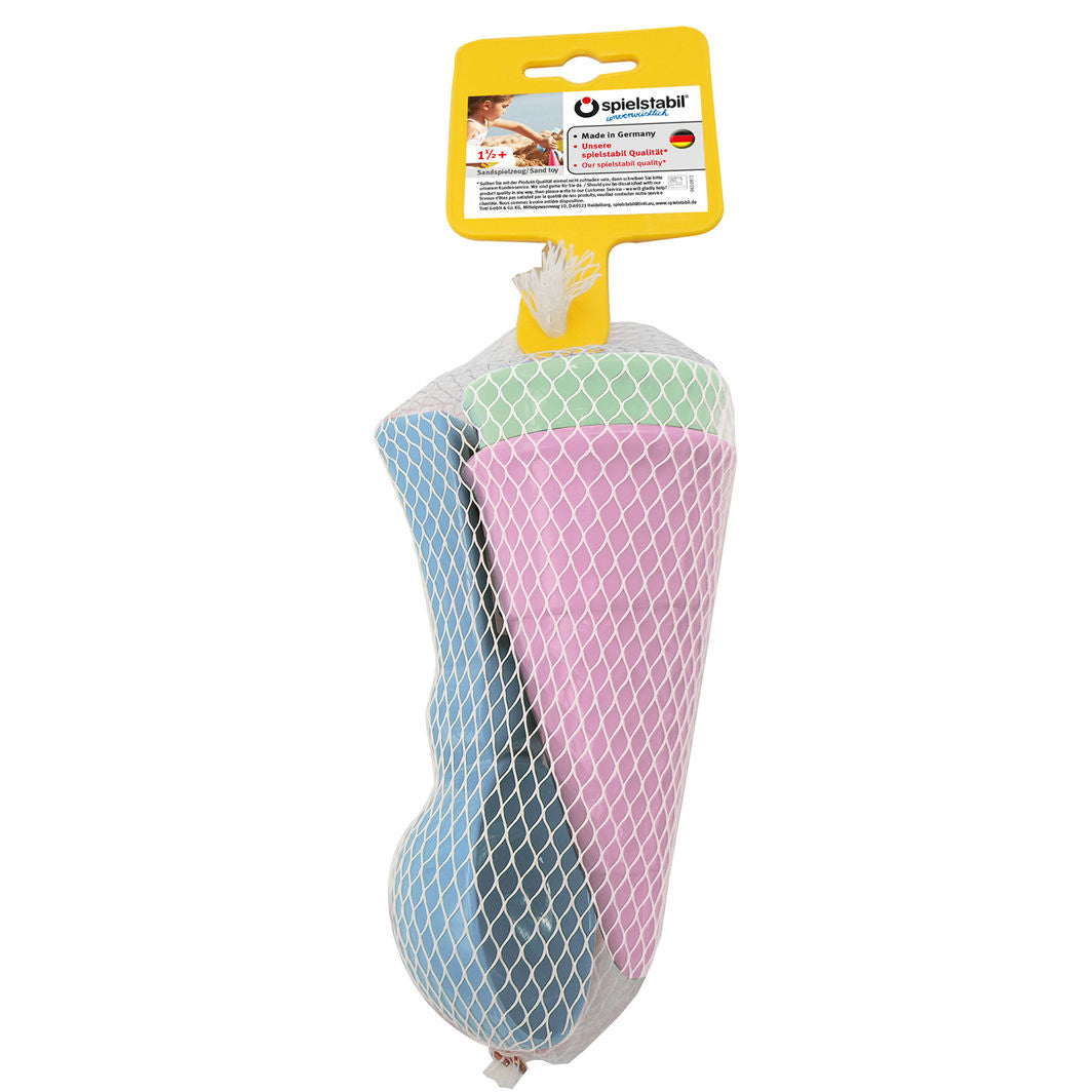 Spielstabil Sandforme, Isvafler & ske 3 dele - Pastel
