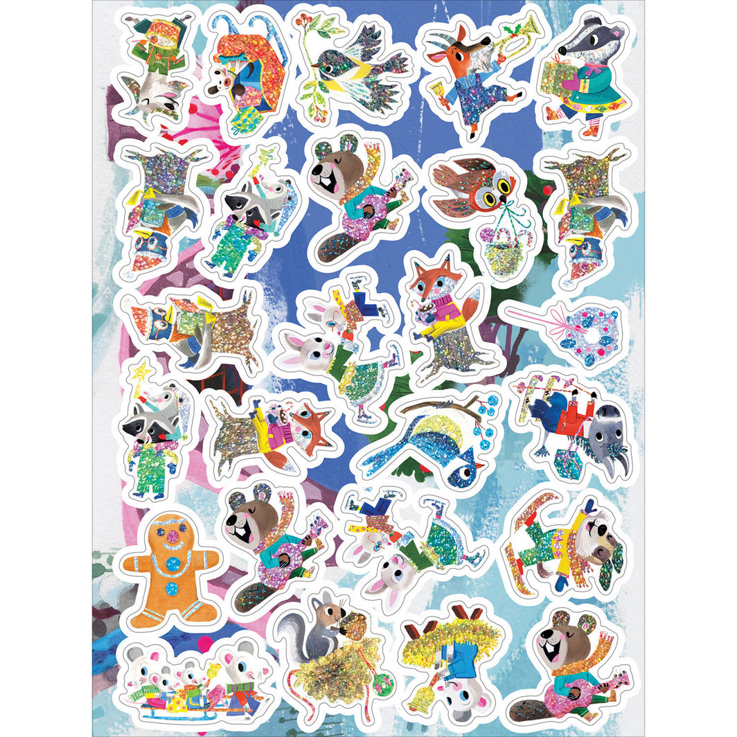 eeBoo Sticker Book, Christmas in the Forest